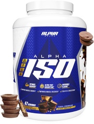 Alpha Supps ISO, Low Carb 100% Whey Protein Isolate Powder, 25 Grams Per Serving, Helps Support Muscle Growth, Low Sugar and Gluten Free (Chocolate Peanut Butter, 5 lb)