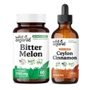 Wild & Organic Bitter Melon 60 Capsules & Ceylon Cinnamon Tincture 4 fl oz