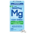 SlowMag Magnesium Glycinate Caplets, 100 Count, Slow-Release, Calm & Stress Support, Healthy Sleep, Gentle on Stomach, Magnesium Glycinate Supplements for Women & Men