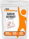 BulkSupplements.com Knoblauch-Extrakt-Pulver - Knoblauch-Ergänzung, Kräuter-Ergänzung, Allium Sativum - Herbal & Glutenfrei, 800mg pro Servierung, 500g (1.1 lbs) (Pack von 1)