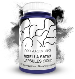 Nootropics Depot Nigella Sativa Extract Capsules | 200mg | 120 Count | Minimum 5% Thymoquinone Content | Black Seed Oil Extract | Supports Brain Health, Memory, Liver Health, and Immune Function