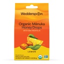 Wedderspoon Bio Manuka Honey Drops, Lemon & Bee Propolis, 20 Count (Pack von 1) | Echte neuseeländische Honig | Perfekte Remedy für trockene Bedrohungen