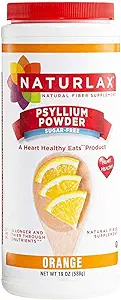 Zuckerfreies Psyllium Husk Fiber Powder, Orange Flavored 19 oz