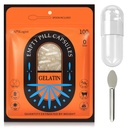 Pill Capsules Leere Größe 0, 100 Count Gelatin Kapsel mit Micro Lab Spoon, DIY Pill Capsule Füllung, Glutenfrei und nicht-GMO Zertifiziert, Klar