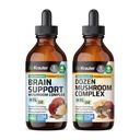 BIO KRAUTER Brain Support Mushroom Tincture 4 Fl. Oz. & Dozen Mushroom Tincture 4 Fl. Oz.