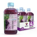 Electrolyte Solution - Electrolytes Drink, Hydration Booster & Rehydration Drink for Kids & Adults, Hydrates, Replenishes, Energizes, Grape Flavor, 1 Liter (4 Pack)