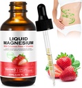 Magnesium Glycinate Liquid - 1000 MG Extra strength, High Potency Magnesium Glycinate, Taurate Complex Supplement to Support Stress Relief, Relaxation, Muscle, Sleep Support - Strawberry Flavor (60ml)