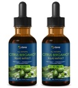 Citrus Bergamot Supplement Drops for High Cholesterol w/Red Yeast Rice CoQ10 Grape Seed, 4 Fl Oz High Absorption Liquid for Heart & Immune Support, Herbal Bergamot Extract Drops-2 Packs