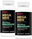 GNC Mega Men 50 Plus One Daily Multivitamin, Twin Pack, 60 Flaschen pro Flasche, unterstützt Herz, Gehirn und Augengesundheit