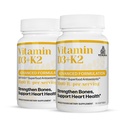TURNER Vitamin D3 and K2 Caps, High Potency D3 2000IU and K2 (MK7) 80mcg, Unique VIT D3 from 100% New Zealand Sheep's Wool Lanolin. 120 Softgels 2 Month Supply