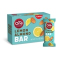 Step One Foods Lemon Mandel Bar, Heart Healthy Snack Plant Sterols, Omega 3's High Fiber Snack Gluten & Dairy Free, Vegan, Zero Sodium, Granola Bars (12 Pack)