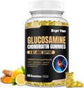 Glucosamin Chondroitin Gummie - 60 Joint Support Supplements - 1500mg Extra Strength with MSM, Elderberry, Turmeric - Cartilage & Immune Unterstützung für Erwachsene, Männer & Frauen Vegan - Einfach zu schwalben
