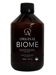 Original Biome Liquid Probiotic Supplement | Certified Organic Tri-Biotic with Prebiotics, Probiotics & Postbiotics | 10 Probiotic Strains + 10 Fermented Herbs | Slow Fermented | 16 Fl oz