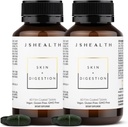 JSHealth Vitamine Haut und Verdauung Formel Haut Vitamine | Klare Hautergänzung mit Zink für Akne | Akne Ergänzungen für klare gesunde Haut | Akne Behandlung für Jugendliche und Erwachsene | 120 Zähler