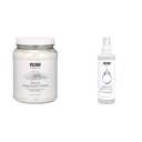 Bundle of NOW Solutions, Magnesium Flakes, 100% Pure, from The Ancient Zechstein Seabed, 54-Ounce + NOW Solutions, Magnesium Topical Spray, from The Ancient Zechstein Seabed, 8 Fl Oz