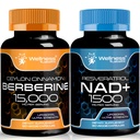 WELLNESS LABSRX NAD Supplement, 1500mg - NAD+ mit Resveratrolς 1500mg - Berberine mit Ceylon Cinnamon
