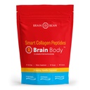 Brain Body Collagen Peptides Powder - Vitalprotein & Collagen Supplement für Damen & Herren - Hydrolysiert Typ I & III für Haar, Haut, Nägel & Gelenke Gesundheit - 25 Servierungen - Creamy Vanilla Coconut - 875g