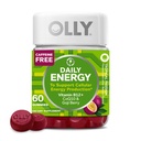 OLLY Daily Energy Gummy, Koffeinfrei, Vitamin B12, CoQ10, Goji Berry, Adult Chewable Supplement, Tropical Flavor - 60 Count