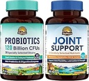 Vitalitown Probiotic + Glucosamin Chondroitin MSM Bundle (Pack von 2) | Probiotics 120 Billion CFUs (Item 1) & Joint Support* (Item 2) | 30 Probiotische Kapseln & 90 Joint Capsules