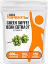 BulkSupplements Green Coffee Bean Extract Powder - Green Coffee Bean Supplements - Energieunterstützung, Glutenfrei, 800mg pro Servierung, 100g (3.5 oz) (Pack von 1)