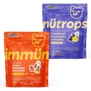 Grüns Sugar Free Immunity Gummies & Lions Mane Mushroom Gummies Bundle - Brain & Immune Support Supplement