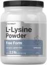 Horbäach L-Lysine Pulver | 2.2 lbs | Unflavored Free Form Supplement | Vegetarisch, Non-GMO, Glutenfreie Formel