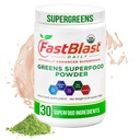 Organic Super Greens Powder with Over 30 Superfoods, Daily Greens Supplements with Probiotics, Fermented Superfood Powder, Low Cal Supergreens for Overall Wellness Meal Replacement - 180g (6.3 oz)