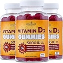 NEU AGE Vitamin D3 5000 IU 125mcg Gummie - Unterstützung Immununterstützung, Starke Knochengesundheit - Non-GMO, Glutenfrei, Dairy-Free, Kein Gelatine (180 Gummies (Pack von 3))
