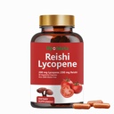 Lycopin Kapseln, Natürliche Lycopin 200mg mit Bio Reishi Pilz 200mg Ergänzung für Prostata Gesundheit und Immununterstützung - Glutenfrei, Non-GMO, 60 Kapseln (1 Packung)