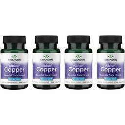 Swanson Kupfer Antioxidans Immunsystem Rote Blutzelle Unterstützung Mineralische Beilage (Kupferchelat) 2 mg 300 Tabs (4 Packung)
