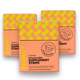 Energy & Focus Mint Strips – Natural Caffeine, L-Theanine, B12, Ginseng – Melt on Contact, Fast Acting, Jitter-Free Alternative with Nootropics – Fresh Mint Flavor On-the-Go – 90 Strips