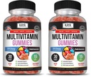Kaya Naturals Adult Multi Vitamin Gummy, Biotin, Vitamin A, B-12, C & E, Including Zinc, Folic Acid, Strawberry Flavor - Gluten-Free Multivitamins Sweet Adult Gummies (Pack of 2)