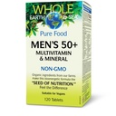 Natürliche Faktoren Ganze Erde und Meer Männer 50+ Multivitamin & Mineral - Tägliche Ernährungsunterstützung Multivitamin - Unterstützt Gehirn Gesundheit & Immunsystem Funktion - Vegan - 120 Tabletten (60 Servierungen)