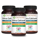Reine Ernährung Ultra Kalzium 1000mg mit VIT D3 + K2 | 270 Tabs (90 X Pack von 3) | Hoch absorbierbare Kalziumergänzung mit Calciumzitat Malat, VIT D3, K2, Moringa Oleifera, Magnesium und Zink.