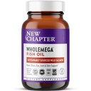 Neu Kapitel Wholemega Fischöl Supplement - 2000mg pro Servieren, Klinisch bewährtes Wild Alaskan Lachsöl mit Omega-3 + Vitamin D3 + Astaxanthin, 120 Softgels
