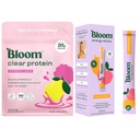 Bloom Raspberry Lemonade Clear Protein and Peach Mango Energy Packets Bundle
