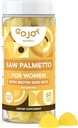 Saw Palmetto Gummies - 500mg Saw Palmetto für Frauen mit 5000mcg Biotin & 10mg Zink - Non-GMO, Zucker, Gluten & Soy-Free, Vegan - 3rd-Party Lab getestet, 30-Day Supply, 60 Kaugummis