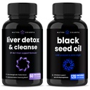 NutraChamps Liver Cleanse Detox und Black Seed Öl Kapseln Bundle
