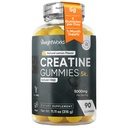 WeightWorld Sugar Free Creatine Gummies 5g (5000mg) | Pre & Post Workout Gummy | 90 Vegan Creatine Monohydrate Gummies for Men & Women (1 Month Supply) - 3 per Day | Non-GMO, Natural Lemon Flavor