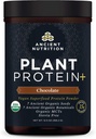 Ancient Nutrition Plant Based Protein Powder, Plant Protein+, Chocolate, Organic Vegan Superfoods Supplement, 15g Protein Per Serving, Glutenfrei, Paleo Friendly 12 Servieren