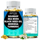Soursop Supplement Softgels, Extra Strength Soursop leaves & Fruits with Black Seed, Irish Moss & Moringa for Immune & Antioxidant Support, 10-in-1 Herbal Sour sop Capsules丨Vegan, Non-GMO, 120 Counts