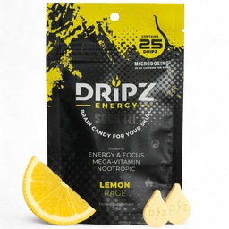 Nootropic Brain Candy Caffeine Tablets - Lemon Rage, 25ct