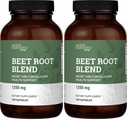 Earth Harmony Naturals Organic Beet Root Capsules 1200 mg - Beet Root Powder & Juice Blend Supplement for Men and Women - 120 Capsules (Pack of 2)