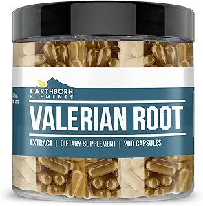 Earthborn Elements Valerian Root 200 Kapseln, rein &amp; unverdünnt, keine Zusatzstoffe