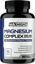 Magnesium Complex, 210 mg Elemental Magnesium, Glycinat, Citrat & Malate, Non-GMO, Max Absorption, Muskel, Stimmung, Energie, 90 Vegan Kapseln