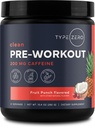 Type Zero Clean Pre Workout Powder - 200mg Natural Caffeine, L-Citrulline Malate, Beta Alanine, Alpha GPC, Huperzine A, Himalayan Salt - Sugar Free, 21 Servings, Fruit Punch