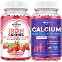 Eisengummis Ergänzung für Erwachsene & Kinder | Calcium Kalium Magnesium Gummi | Bundle