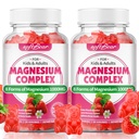 softbear Magnesium Complex Gummies for Women & Men & Kids, 8 in 1 Magnesium Complex Supplement 1000mg-Magnesium Glycinate,Citrate,Malate Supports Calm, Zzz, Muscle Cramp, Strawberry Flavor 120 Count