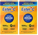 Ester-C Vitamin C 1000 mg Coated Tablets, Immune System Booster, Stomach-Friendly Supplement, 120 Count (Pack of 2)