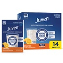 Juven Therapeutic Nutrition Drink Powder Including Collagen Peptides, Amino Acids, and HMB for Wound Healing Support, Orange, 14 Packets
